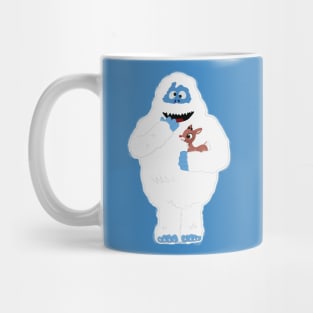 Classic Christmas Abominable Snowman with Rudolph © GraphicLoveShop Mug